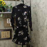 A New Day Women's Floral Print Long Sleeve Collared Shirtdress. 562592