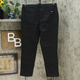 G by Giuliana Women's Downtown Denim Release Hem Colored Jeans Black 14