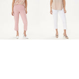 Isaac Mizrahi Live! Plus Tall 24/7 Stretch Crop Pants with Back Slits