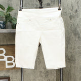DG2 by Diane Gilman Classic Stretch Pull On Bermuda Shorts Ivory Petite Small