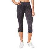 Ideology Women's Space Dyed Cropped Cutout Leggings