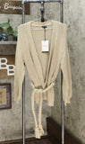 Who What Wear Women's Long Sleeve Chunky Cardigan With Tassel Tie