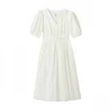 A New Day Women's Short Sleeve Eyelet Midi Dress