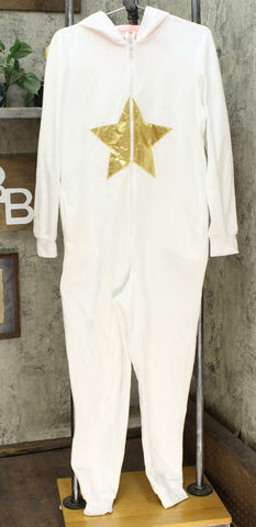 ZUZIFY Women's Unicorn Union Suit White M/L