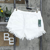 Wild Fable Women's High-Rise Frayed Hem Jean Shorts 20WFSH018B White 4