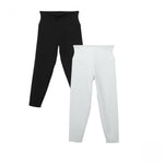 Yummie Women's Plus Size 2 Pack Skimmer Leggings Black/ White 1X