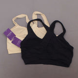 Yummie 2 Pack Cross Back Wireless Bra With Removable Pads Black/ Frappe L/XL