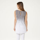 NWT Lisa Rinna Collection Sleeveless Reverse Border Print Tunic Top. A305092 XL