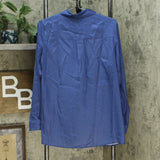 DG2 by Diane Gilman Women's Printed Charmeuse Button Up Blouse