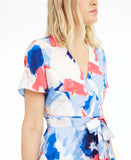 NWT Alfani Petite Floral Belted Midi Wrap Dress. 100097414PT 16 Petite