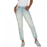 Laurie Felt Women's Classic Denim Embroidered Slim Leg Jeans