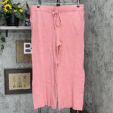 Stars Above Women's Ribbed Sweater Cropped Lounge Pants