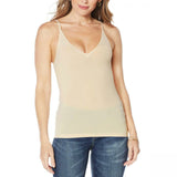 Rhonda Shear Women's Lightweight Everyday V Neck Camisole Peachy Nude Small