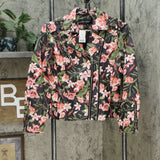 Colleen Lopez Women's Effortlessly Edgy Printed Faux Leather Moto Jacket