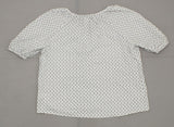 A New Day Women's Printed Short Bubble Sleeve Tassel Blouse Shirt Top