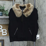 Dolce Cabo Women's Faux Fur Collar Structured Cardigan