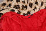 Dennis Basso Women's Plush Robe with Leopard Faux Fur. H213176