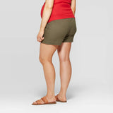 Isabel Maternity by Ingrid & Isabel Pull-On Adjustable Band Twill Shorts
