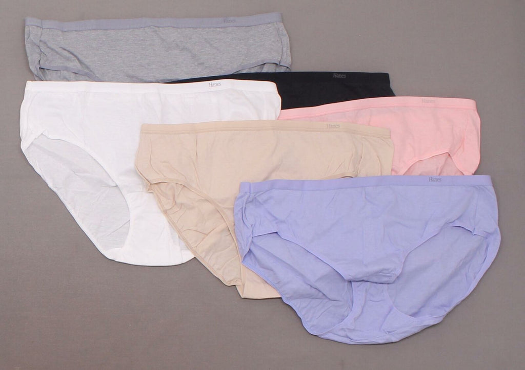 Hanes Premium 6 Pairs Women's Pure Comfort Hipster Panties