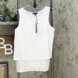 DG2 by Diane Gilman Women's Crepe Tank Top with Knit Back