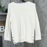 Charter Club Women's Boat-Neck Ribbed-Knit Sweater Ivory Large