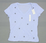 A New Day Women's Embellished Cotton V-Neck Short Sleeve T-Shirt