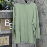 Denim & Co. Plus Size Active Long-Sleeve Seam Details Waffle Knit Top