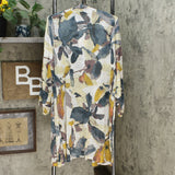 MarlaWynne WynneLayers Women's Printed Shadow Leaf Duster Cardigan