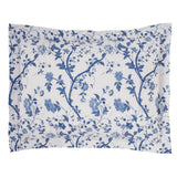 Laura Ashley Veronique 4-Piece Full Comforter Set White / Blue Floral