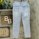 DG2 by Diane Gilman Petite Crosshatch Destructed Skinny Jeans Chambray 6P