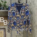 INC International Concepts Women's Plus Size Button Up Floral-Print Top