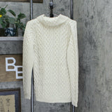 Aran Crafts Women's Zip Front Cable Knit Sweater Cardigan. A342709