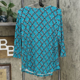 JM Collection Women's Printed 3/4-Sleeve Scoop Neck Top