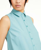 Alfani Women's Sleeveless Knit Button Front Tunic Blouse