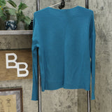 Eileen Fisher Womens Wool Sweater Jasper Blue Petite Medium