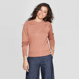 A New Day Women's Crewneck Lightweight French Terry Raglan Sweatshirt