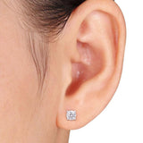 Sofia B Lab-Created Moissanite Sterling Silver Solitaire Stud Earrings
