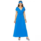 IMAN Women's Boho Chic Maxi Dress With Head Wrap