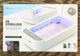 Brookstone Aroma-Oil Diffuser + UV Light Cell Phone Sterilizer. AB0069-WHA