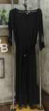 Antthony Women's Elda Collection Embroidered Midi Dress Black Large