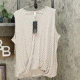 MarlaWynne Women's Plus Size Knit Sleeveless Twist Top