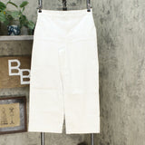 DG2 by Diane Gilman Women's Stretch Twill Wide Leg Chino Pants Ivory 8