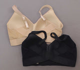 Rhonda Shear 2 Pack Molded Cup Bras With Mesh Back Detail Dark Nude / Black XL