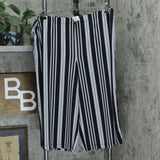 Susan Graver Women's Striped Liquid Knit Capri Pants