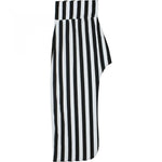 Urvana Women's Stretch Body Con Striped Side Slit Maxi Skirt