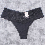 Auden Women's Plus Size Micro Thong With Lace Waistband