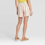 A New Day Women's Mid Rise Linen Pull On Shorts