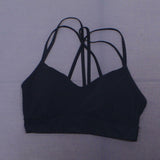 All In Motion Women's Low Support Strappy Long Line Bra Black Medium