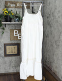 Ava & Viv Women's Plus Size Sleeveless Embroidered Bodice Dress 79ZYE White X