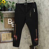 DG2 by Diane Gilman Women's Tall Embroidered Pull On Exposed Button Jeans